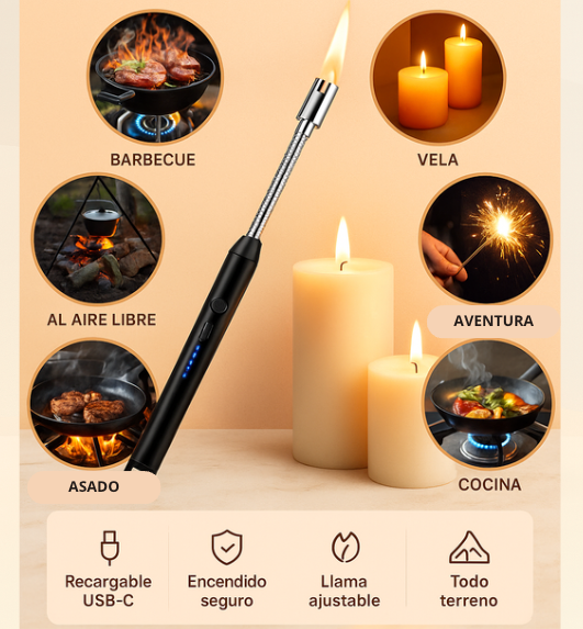 ✨Encendedor Chispero Eléctrico Flexible USB✨