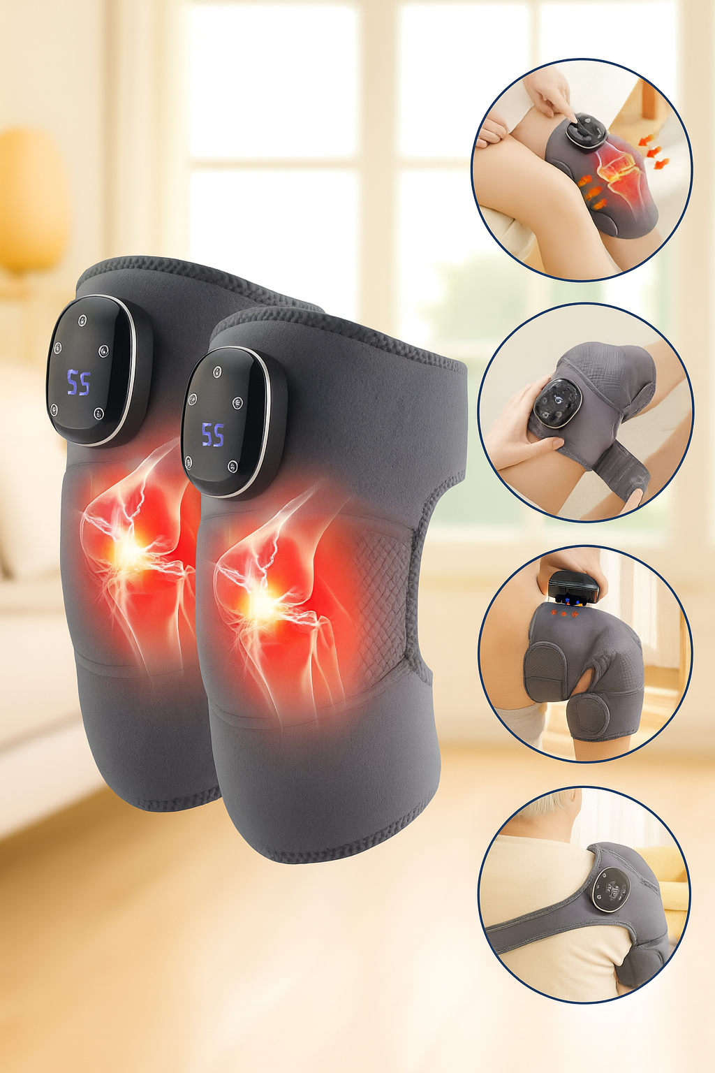 💆♀️🌡️ Masajeador ThermoAlivio — combina calor y vibración para relajar rodillas, codos y hombros 💖✨ ¡Tu spa personal en casa! 🏡💆♂️