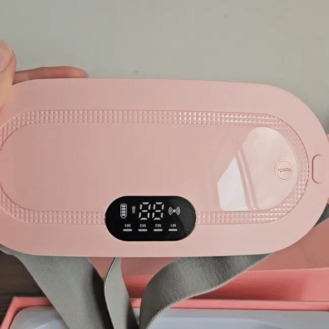 Cinturón Masajeador Alivio Menstrual – Vibración y Calor Instantáneo para Cólicos