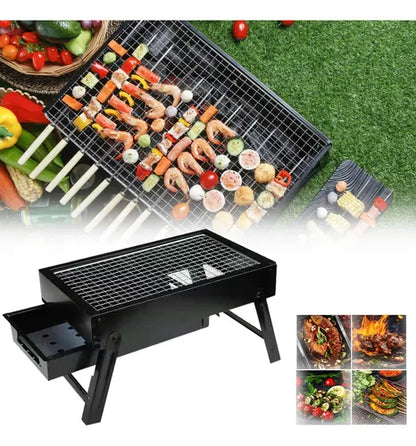 🏕️🔥 Pack Parrilla Portátil + Set Parrillero — perfecto para camping, playa o patio 🌅 Llévalo donde quieras y disfruta un asado al aire libre 🥩🍺✨