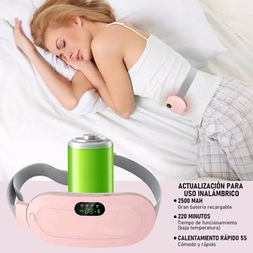 Cinturón Masajeador Alivio Menstrual – Vibración y Calor Instantáneo para Cólicos